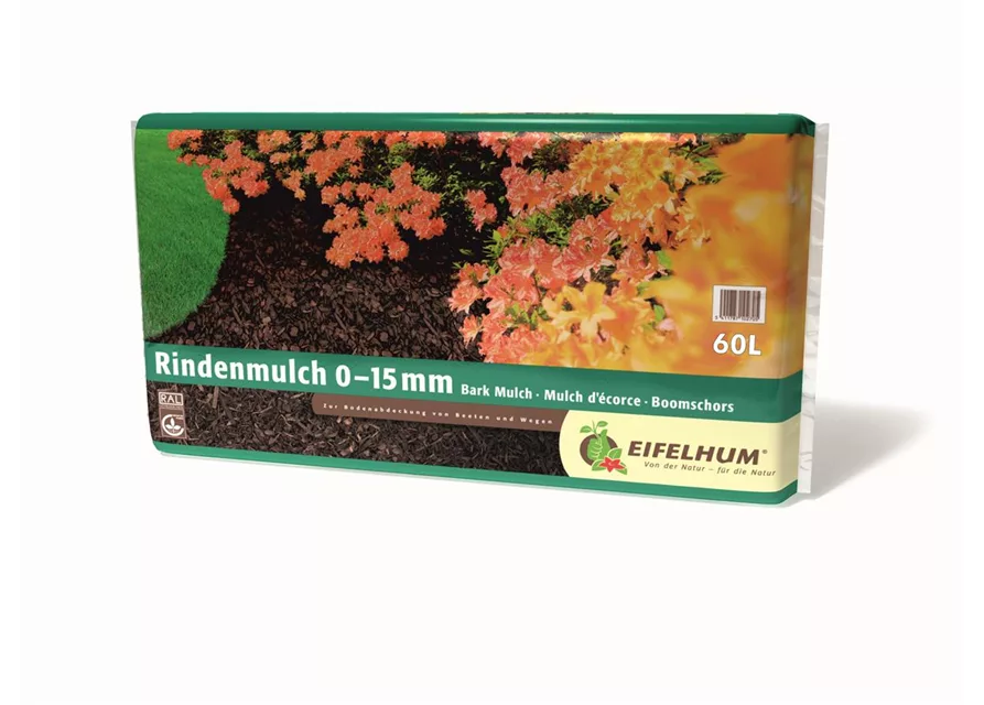 Eifelhum Rindenmulch 0-15mm 60 ltr. 